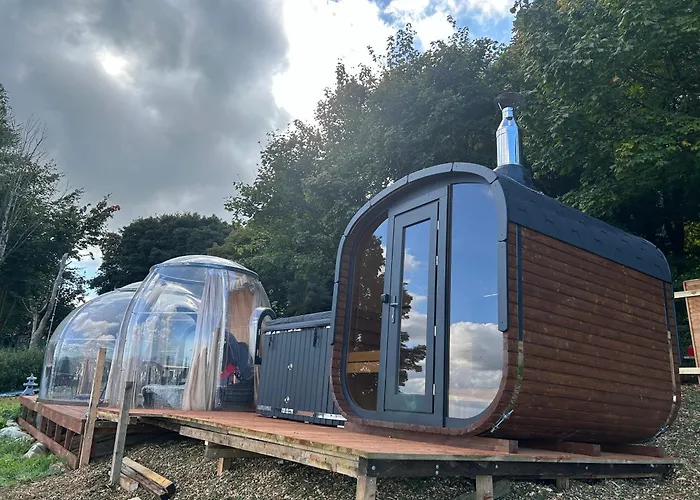 Valley View In The Woods On A Farm Camping *